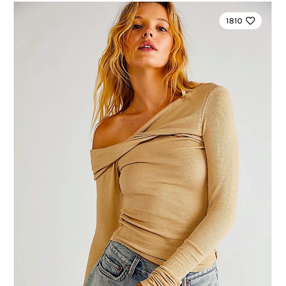 Free People Addie layering top XS winter wheat